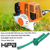 Hipa (2 Pack) 4140 358 7702 Fuel Line Filter Primer Bulb for STIHL FS38 FS55R FS55 FS45 FS46 FS55 KM55 HL45 MM55 FS100 FS110 FS130 Trimmer Weed Eater